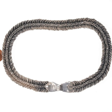 Vintage Rivera MATL Style Mexican Sterling/turquoise Snake Choker necklace - Estate Fresh Austin