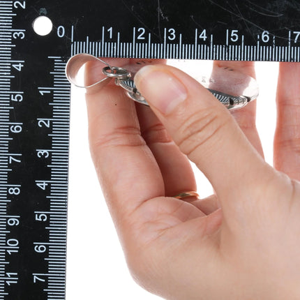 Vintage RRT Native American sterling malachite pendant - Estate Fresh Austin