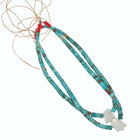 Vintage Santo Domingo turquoise and shell Jaclas heishi necklace - Estate Fresh Austin