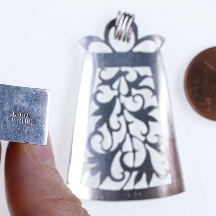 Vintage Siam Sterling and 800 silver pendant - Estate Fresh Austin