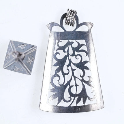 Vintage Siam Sterling and 800 silver pendant - Estate Fresh Austin