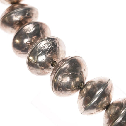 Vintage Silver liberty dimes beaded squash blossom necklace w/turquoise - Estate Fresh Austin