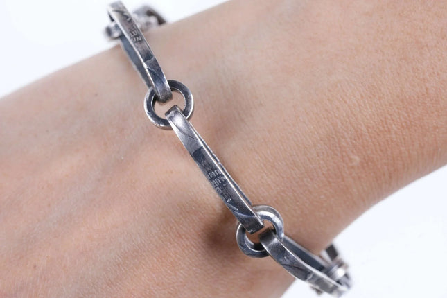 Vintage Southwestern Coin Silver link bracelet - Estate Fresh Austin