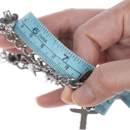 Vintage Southwestern/ Gold Mining Sterling silver charm bracelet - Estate Fresh Austin