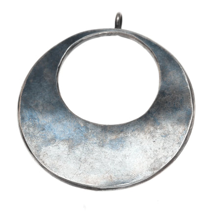 Vintage Southwestern Modernist sterling and turquoise pendant - Estate Fresh Austin