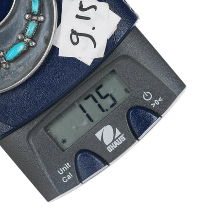 Vintage Southwestern Modernist sterling and turquoise pendant - Estate Fresh Austin