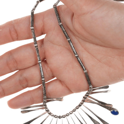 Vintage Southwestern Modernist sterling lapis necklace - Estate Fresh Austin