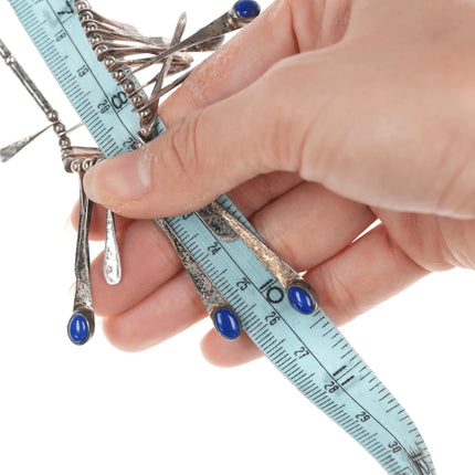 Vintage Southwestern Modernist sterling lapis necklace - Estate Fresh Austin