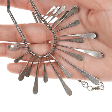 Vintage Southwestern Modernist sterling lapis necklace - Estate Fresh Austin