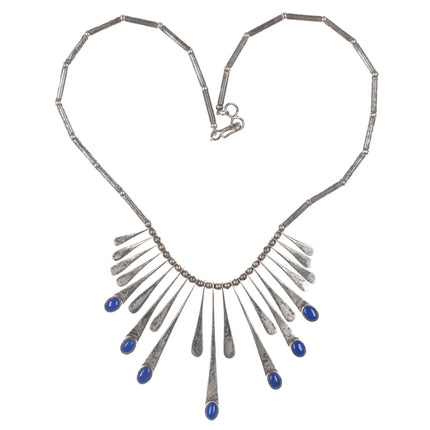 Vintage Southwestern Modernist sterling lapis necklace - Estate Fresh Austin