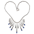 Vintage Southwestern Modernist sterling lapis necklace - Estate Fresh Austin