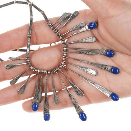Vintage Southwestern Modernist sterling lapis necklace - Estate Fresh Austin