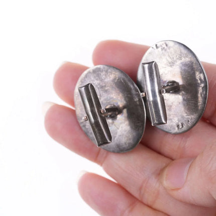 Vintage Southwestern Sterling and agate cufflinks - Estate Fresh Austin