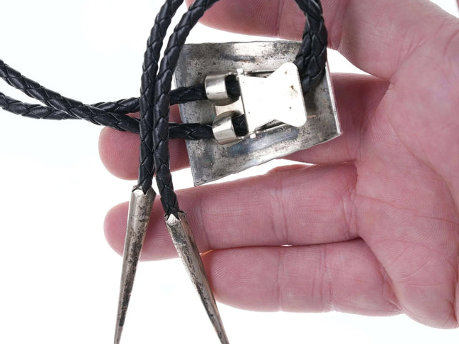 Vintage Southwestern Sterling and gold plated bolo tie - Estate Fresh Austin