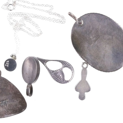 Vintage southwestern sterling and stone pendant lot - Estate Fresh Austin