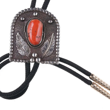 Vintage Southwestern sterling and turquoise bolo tie - Estate Fresh Austin