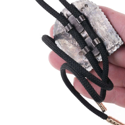 Vintage Southwestern sterling and turquoise bolo tie - Estate Fresh Austin