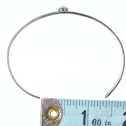 6.375" Vintage southwestern sterling and turquoise cuff bracelet - Estate Fresh Austin