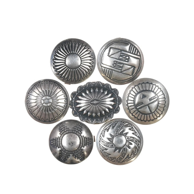 Vintage Southwestern sterling button set (7) - Estate Fresh Austin