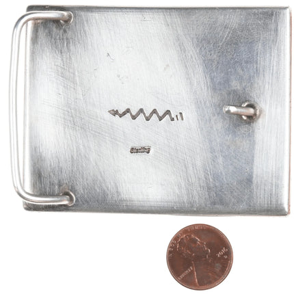 Vintage Southwestern Sterling cobblestone belt buckle - Estate Fresh Austin