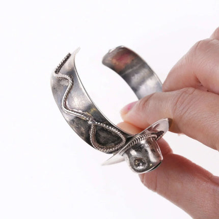 Vintage Southwestern Sterling Cowboy Hat and lasso's Bracelet and pendant set - Estate Fresh Austin