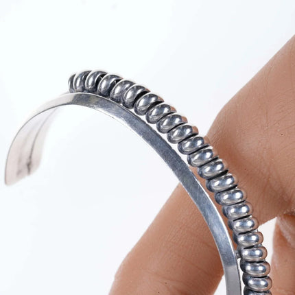 7" Vintage Southwestern Sterling cuff bracelet k - Estate Fresh Austin