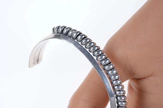 7" Vintage Southwestern Sterling cuff bracelet k - Estate Fresh Austin