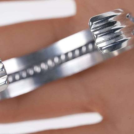 7" Vintage Southwestern Sterling cuff bracelet k - Estate Fresh Austin