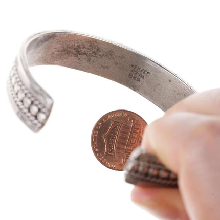 6.5" Vintage Southwestern Sterling cuff bracelet sd - Estate Fresh Austin