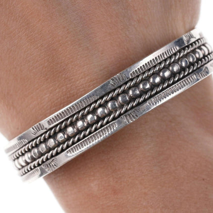 6.5" Vintage Southwestern Sterling cuff bracelet sd - Estate Fresh Austin