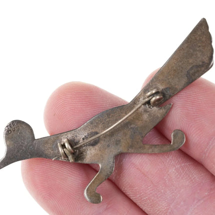 Vintage Southwestern sterling roadrunner pin - Estate Fresh Austin