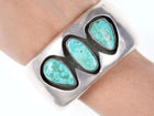 Vintage Southwestern Sterling Turquoise cuff bracelet - Estate Fresh Austin