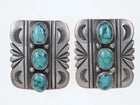 Vintage Southwestern sterling turquoise howlite clip-on earrings - Estate Fresh Austin