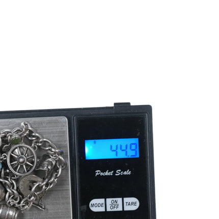 Vintage Southwestern/Native American Sterling and turquoise charm bracelet - Estate Fresh Austin