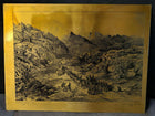 Vintage Steel Engraving on a bronze Sheet Coleccion Familia Aranda 1857 Pass in - Estate Fresh Austin