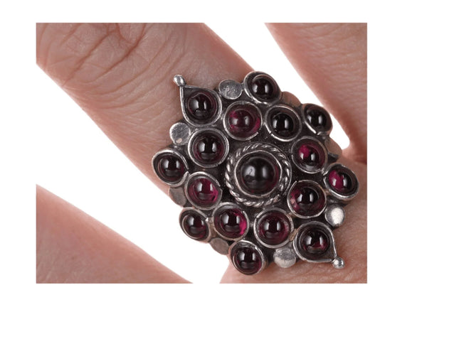 Vintage Sterling Almandine Garnet ring - Estate Fresh Austin