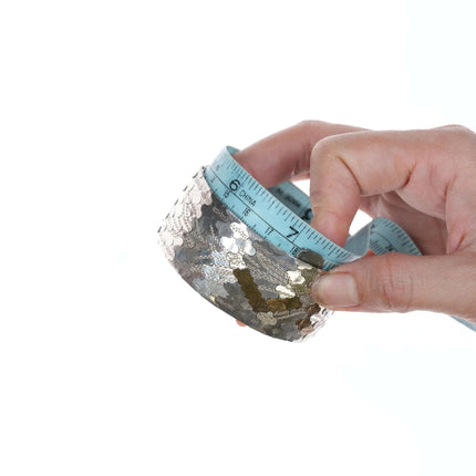 Vintage Sterling and brass engraved bracelet - Estate Fresh Austin