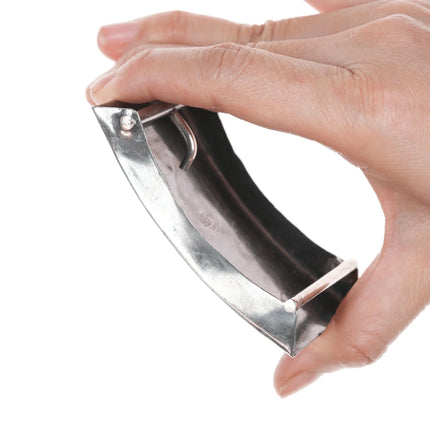 Vintage Sterling and Gold Mexican Hand engraved belt buckle - Estate Fresh Austin