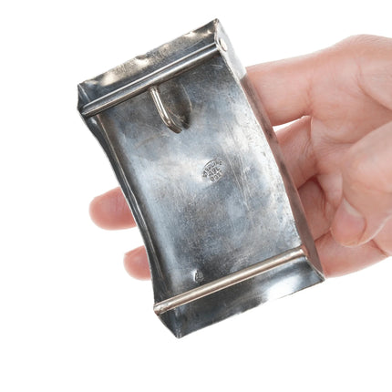 Vintage Sterling and Gold Mexican Hand engraved belt buckle - Estate Fresh Austin