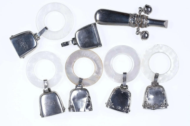 Vintage Sterling baby rattle collection - Estate Fresh Austin