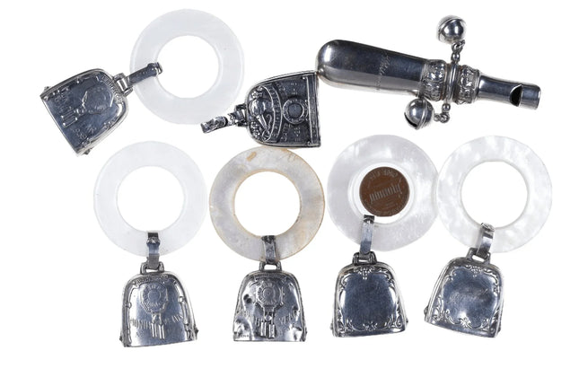 Vintage Sterling baby rattle collection - Estate Fresh Austin