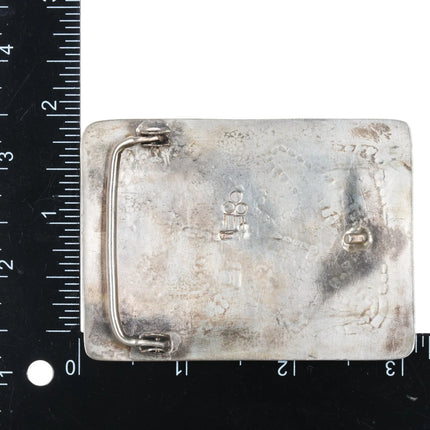 Vintage Sterling belt buckle in the overlay style - Estate Fresh Austin