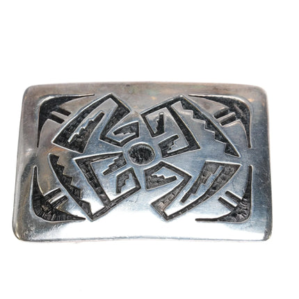 Vintage Sterling belt buckle in the overlay style - Estate Fresh Austin