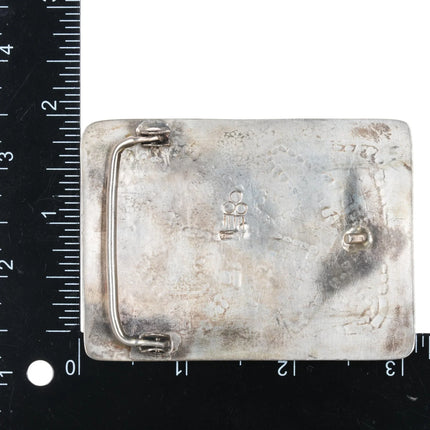 Vintage Sterling belt buckle in the overlay style - Estate Fresh Austin