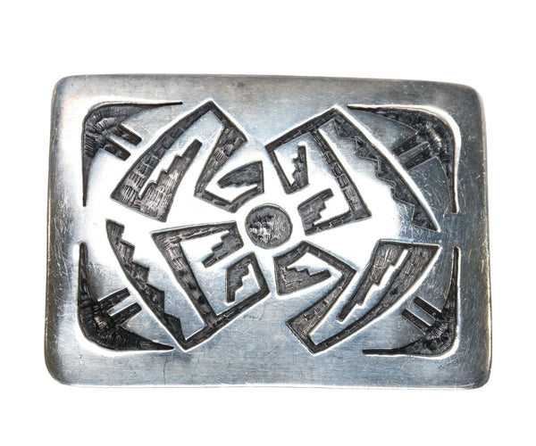 Vintage Native American Sterling silver belt buckle in the 