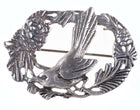 Vintage Sterling Bird and pinecone brooch pin - Estate Fresh Austin