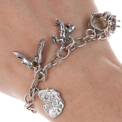 Vintage Sterling charm bracelet - Estate Fresh Austin