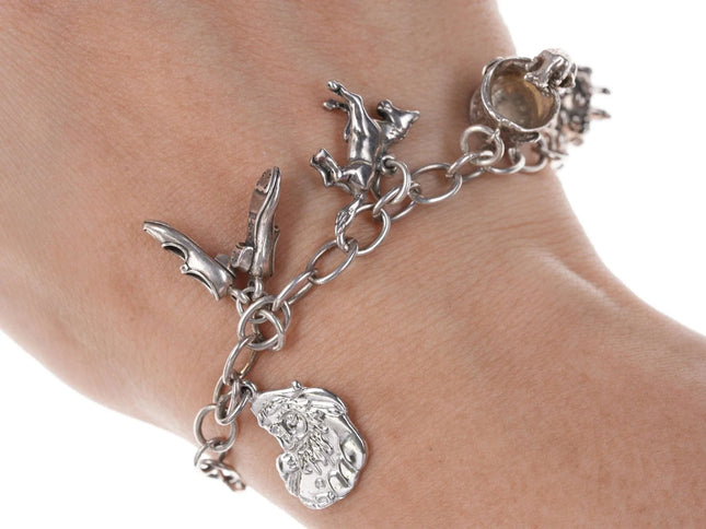 Vintage Sterling charm bracelet - Estate Fresh Austin