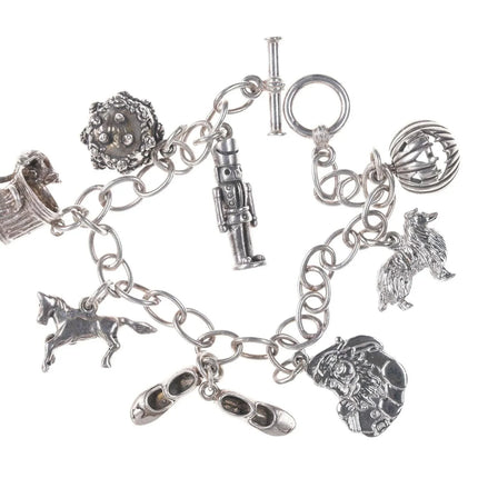 Vintage Sterling charm bracelet - Estate Fresh Austin