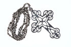 Vintage Sterling cross pendant on 24